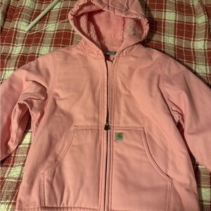 Carhartt Kids Light Pink Zip-Up Hoodie